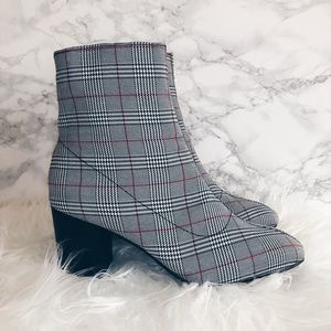 Truffle Collection Check Kitten heel Sock Boot